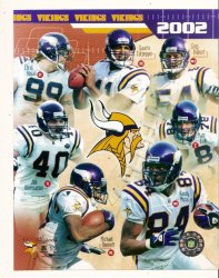2002 Minnesota Vikings 8x10 Photo Composite Culpepper Moss Bennett
