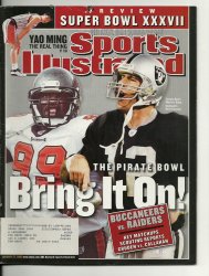 2003 Sports Illustrated Magazine January 27th Buccaneers Raiders Super bowl