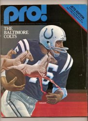 1980 NFl Gameday Program Colts @ Jets Sept 7th