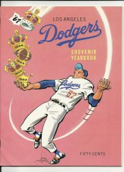 1967 Los Angeles Dodgers Official Yearbook MLB Baseball