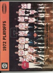 1972 NBA Finals Program Knicks Lakers