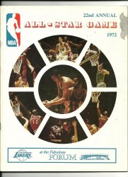 1972 NBA All Star Game Program Los Angeles