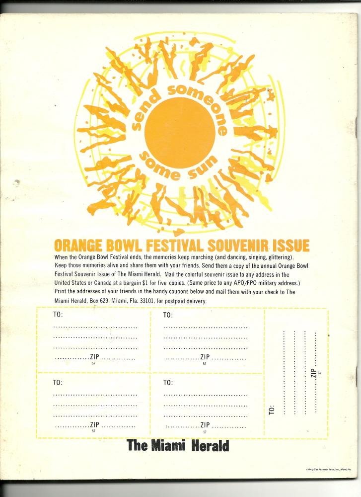 Image 1 of 1973 Orange Bowl Game Program Notre dame Nebraska