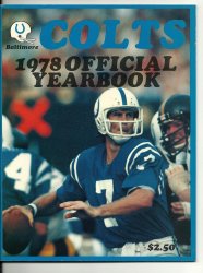 1978 NFL Baltimore Colts Yearbook Football