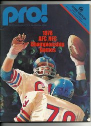 1978 AFC Championship game  Program Cowboys Rams