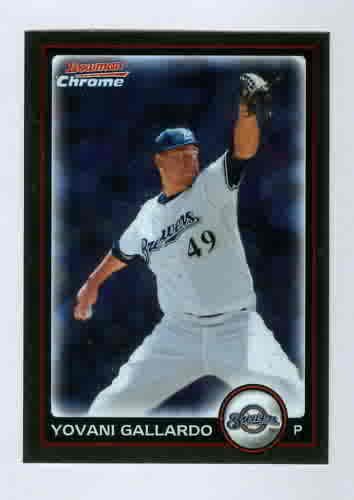 2010 Bowman Chrome #104 Yovani Gallardo