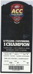 2008 ACC Championship Game Full Ticket Virginia Tech Boston College