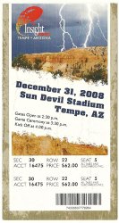 2008 Insight Bowl Game Full Ticket Kansas Minnessota