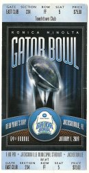 2009 Gator Bowl Game Full Ticket Nebraska Clemson