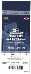 2010 Pinstripe Bowl Game Full Ticket Syracuse Kansas State