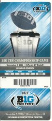2011 Big 10 Championship Full Ticket Michigan State Wisconsin