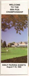 1986 Pga Championship Program Inverness Pairing Sheet