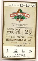 2008 papa johns Bowl Game full Ticket Rutgers NC State