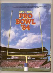 1984 NFL Pro Bowl Program NFC AFC