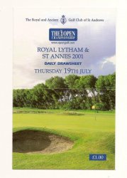 2001 British Open Pairings Sheet Thursday