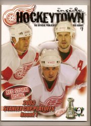2003 NHL Playoffs Rd 1 Game 1 Detroit Red Wings Mighty Ducks program