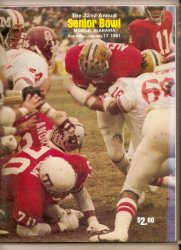 1981 Senior Bowl Game Program Neil Lomax Ricky Jackson GEORGE ROGERS