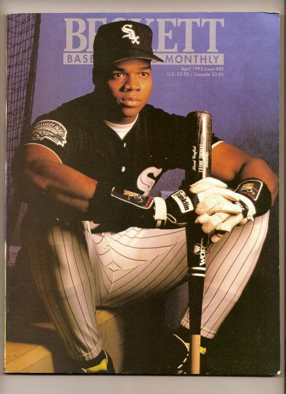 beckett baseball Card Monthly price Guide April 1992 issue  #85 Frank Thomas
