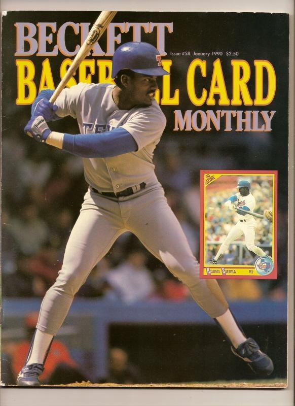 beckett baseball Card Monthly price Guide Jan 1990 issue #58 Ruben Serria