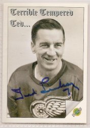 Ted Lindsy signed autographed Hockey card HOF