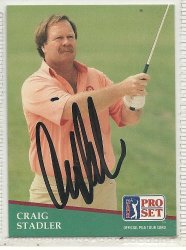 Craig Stadler Signed autographed Golf Card 1991 Pro Set PGA Masters