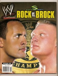 wwe wwf magazine September 2002 The Rock Brock lesnar