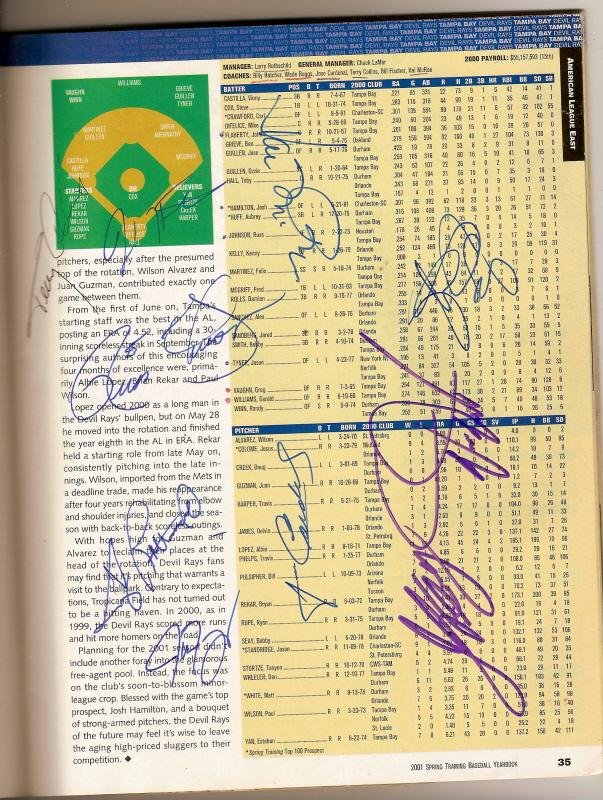 Image 1 of 2001 Springtrainning Baseball Yearbook Autographed Signed Magazine