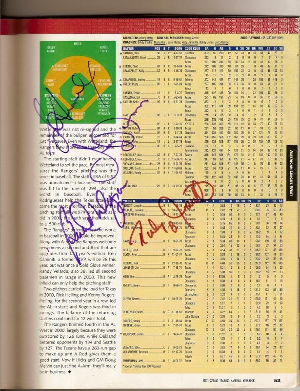 Image 3 of 2001 Springtrainning Baseball Yearbook Autographed Signed Magazine