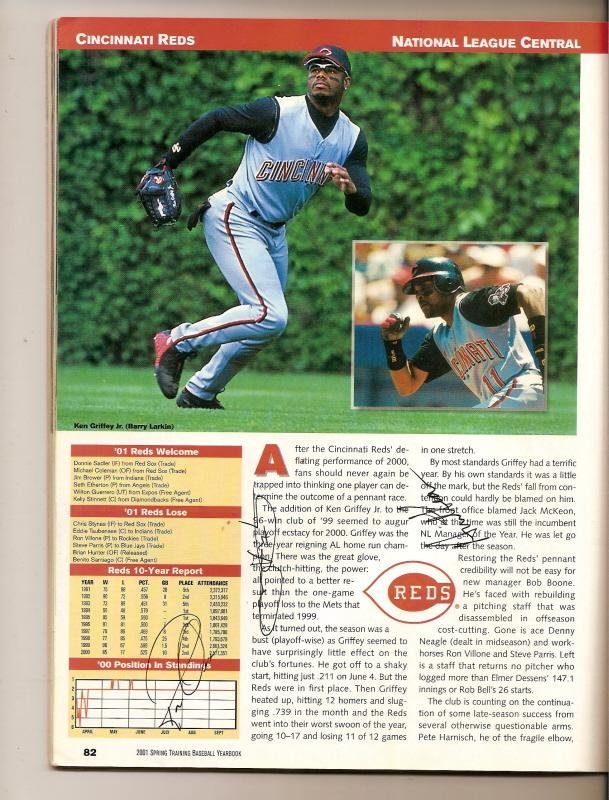 Image 5 of 2001 Springtrainning Baseball Yearbook Autographed Signed Magazine