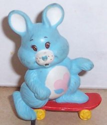 1984 Kenner Care Bears Swiftheart Rabbit Mini Pvc Figure Vintage