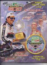 1994 Mountain Dew Southern 500 Program Dale Earnhardt Win