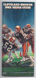 1983 Cleveland Browns Football Media Guide NFL