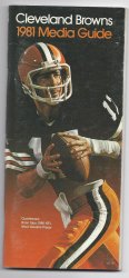 1981 Cleveland Browns Football Media Guide NFL