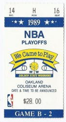 1989 NBA Playoffs Ticket Stub Conference Semi Finals Game 4 Suns @ Warriors