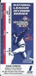 2004 NLDS Season Ticket Stub Game 1 Dodgers @ Cardinals