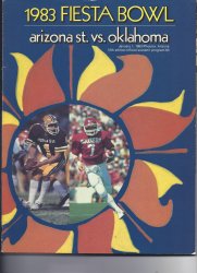 1983 Fiesta Bowl Game Program Oklahoma Arizona State Switzer
