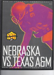 1997 Big 12 Championship Game Program Nebraska Texas A&M