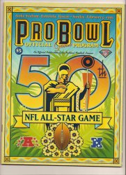 1995 NFL Pro Bowl Game Program All Star NFC AFC
