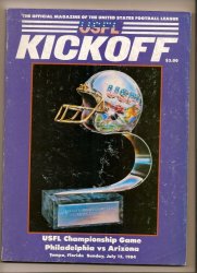 1984 USFL Championship Game Program Philadelphia Arizona