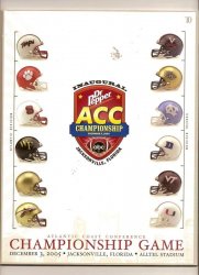 2005 ACC Football Championship Program Florida State Virgina Tech