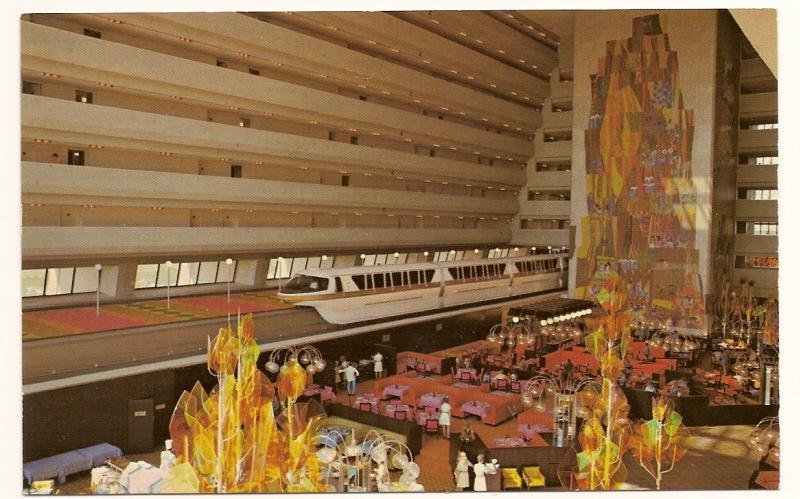 WALT DISNEY WORLD Contemporary resort 3x5 Postcard Vintage 0111 0250