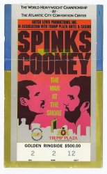 1987 Spinks VS Cooney Boxing Ticket Stub Trump Plaza Atlantic City