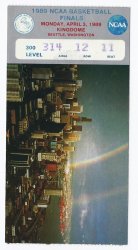 1989 NCAA Final Four Finals Ticket Stub Michigan Seton Hall