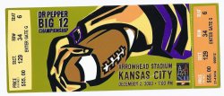 2000 NCAA football Big 12 Championship Full Unused Ticket Kansas State Oklahoma