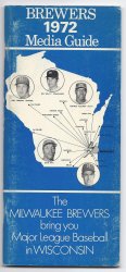 1972 Milwaukee brewers Media Guide
