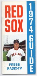 1974 Boston red sox media guide