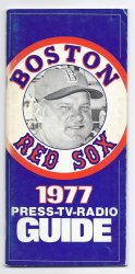 1977 Boston red sox media guide