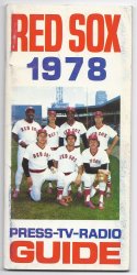 1978 Boston red sox media guide