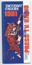 1981 Detroit Tigers Media Guide