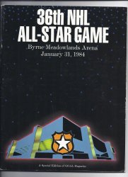 1984 NHL All Star Game Program New Jersey Devils